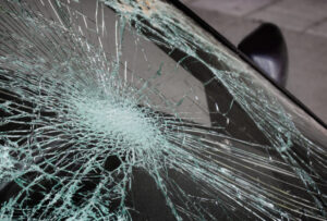 Windshield cracked in need of the help of an Accident Lawyer Winder GA
