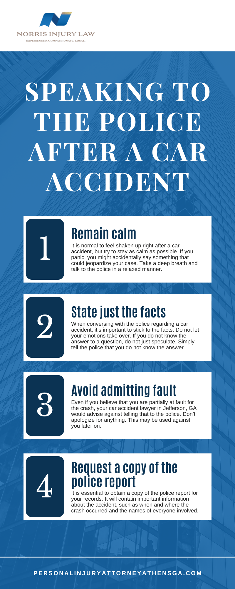 Speaking To The Police After A Car Accident Infographic