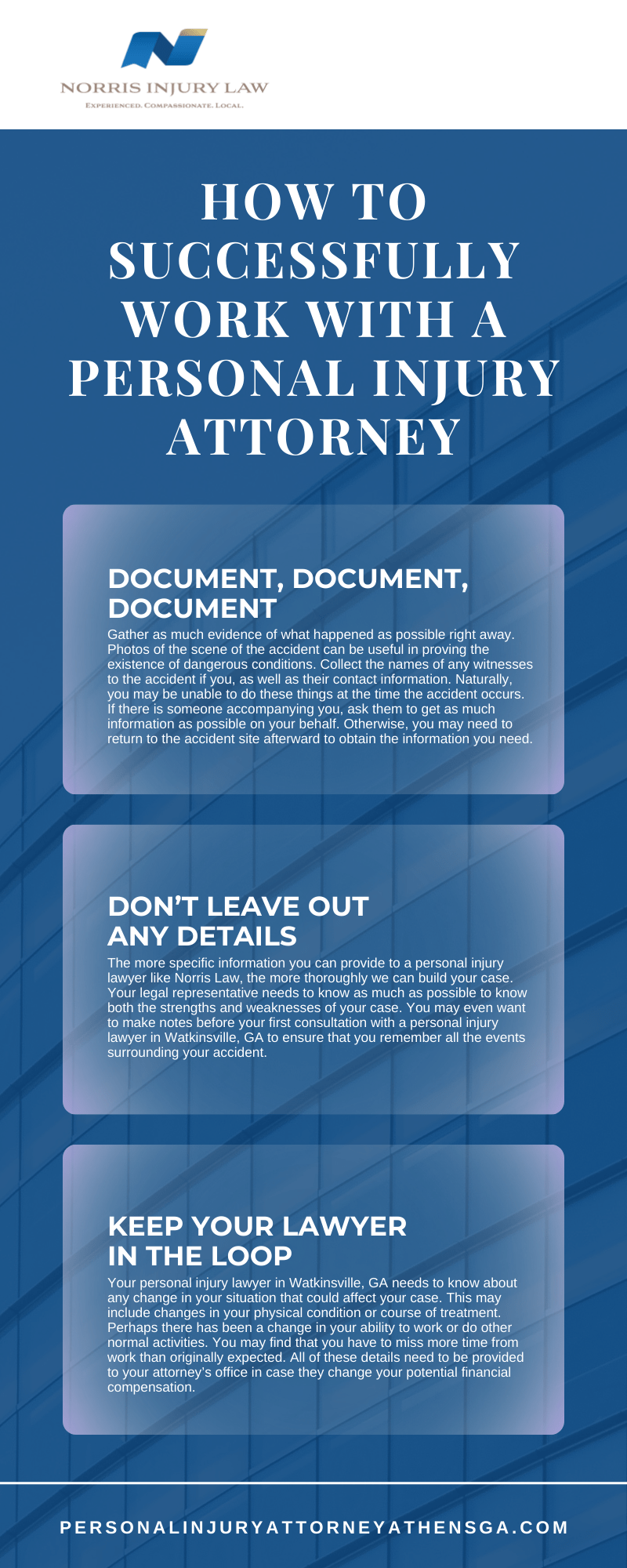 How To Successfully Work with a Personal Injury Attorney Infographic