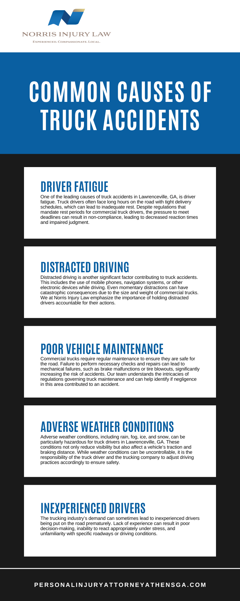 Common Causes Of Truck Accidents Infographic